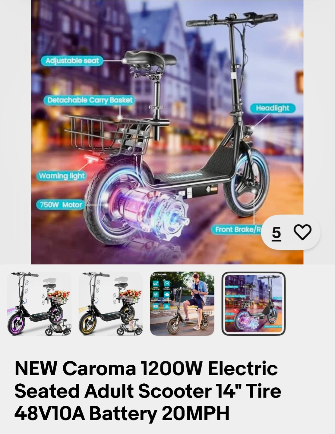 Caroma  1200 W electric scooter - photo 4