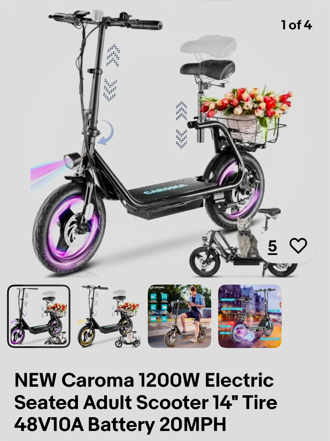 Caroma  1200 W electric scooter - photo 3