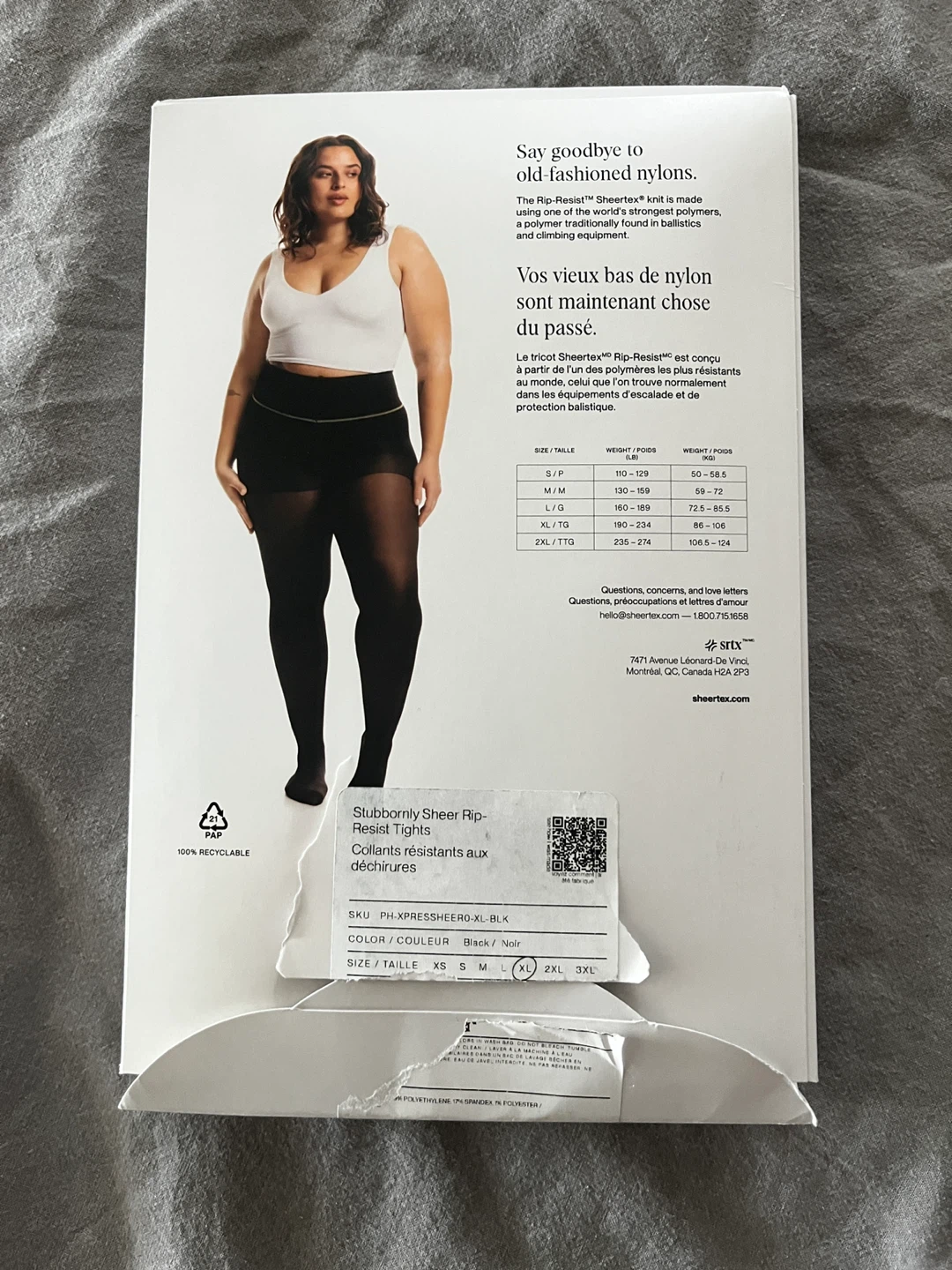 Sheertex Stubbornly Strong Tights - Black XL - photo 2