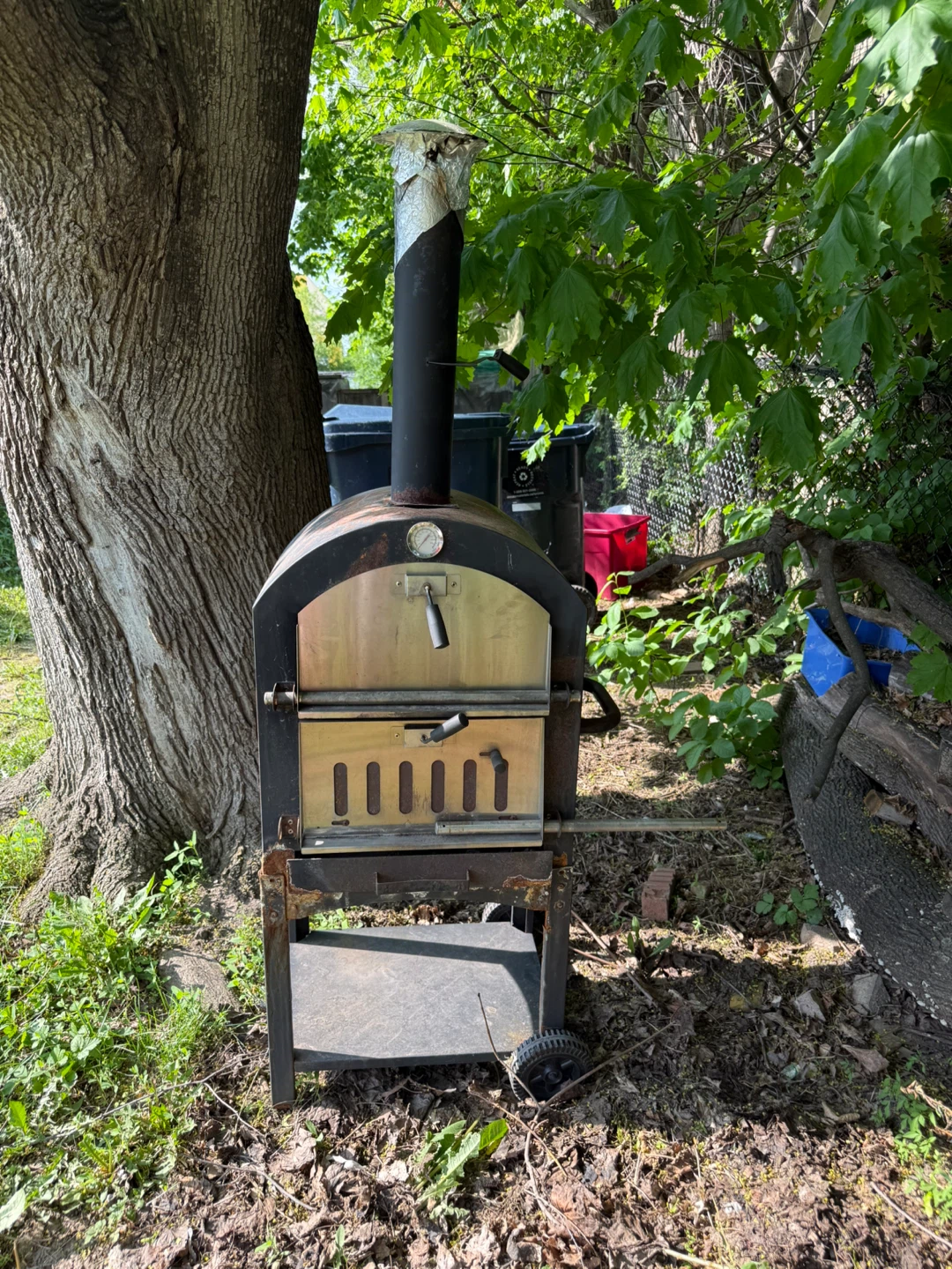 Multi-purpose outdoor fire pit and oven