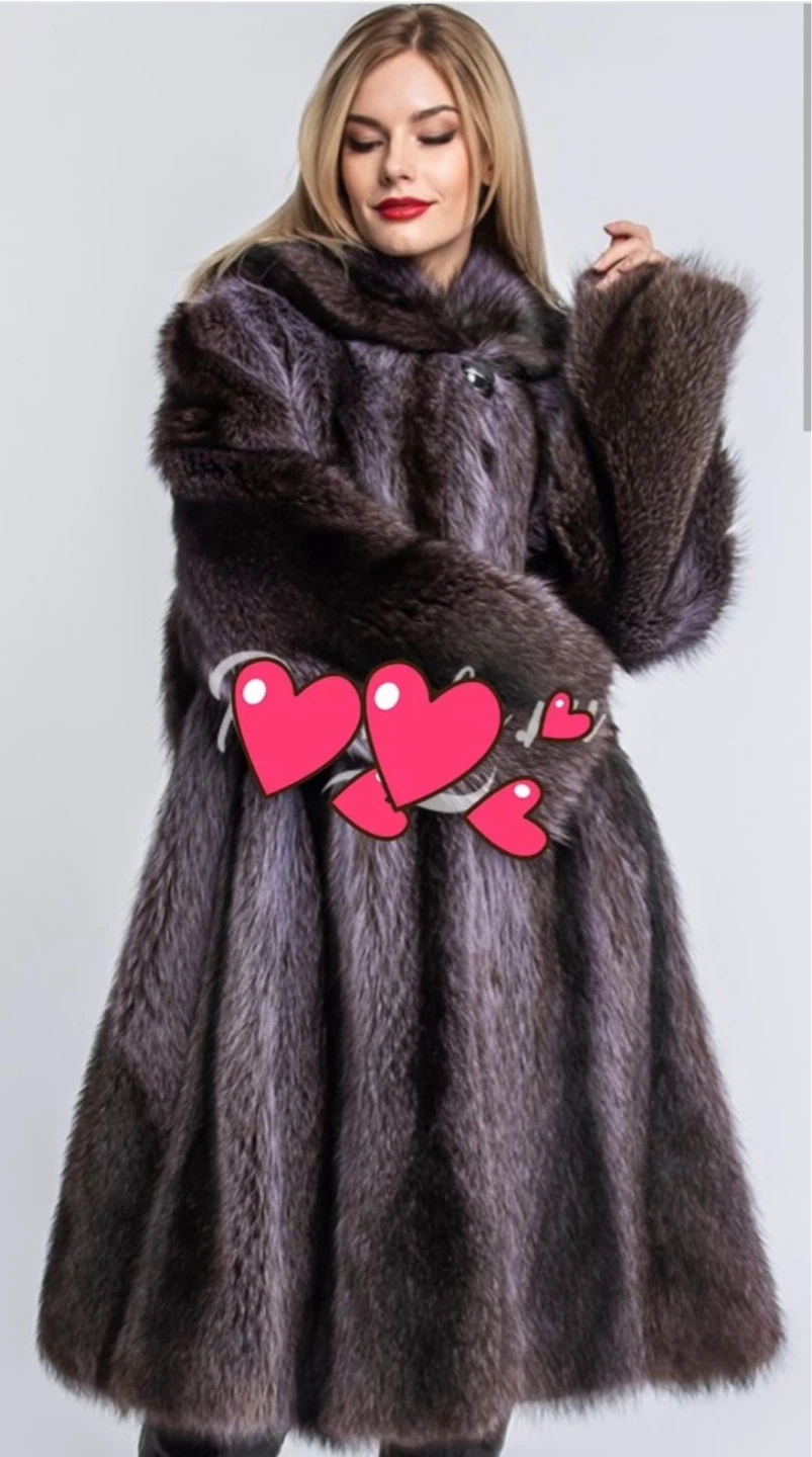 Polar Fox Women’s Fur Coat, Medium Size. - photo 4