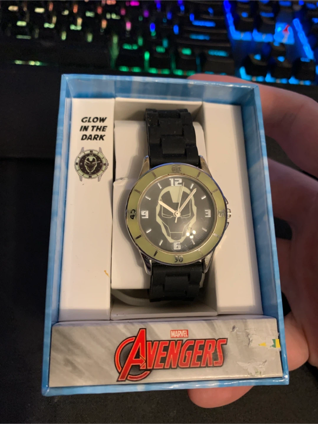 Marvel Avengers Iron Man Glow-in-the-Dark Watch