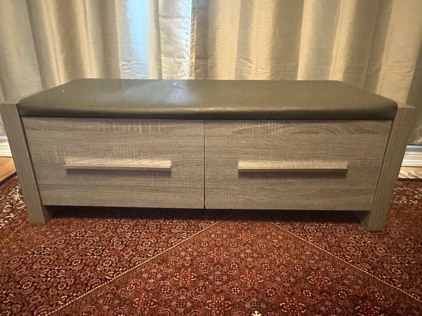Storage Bench with Drawers - Grey - photo 3