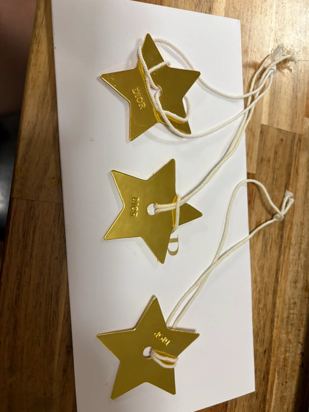 DIOR Gold Star Charms (Set of 3)
