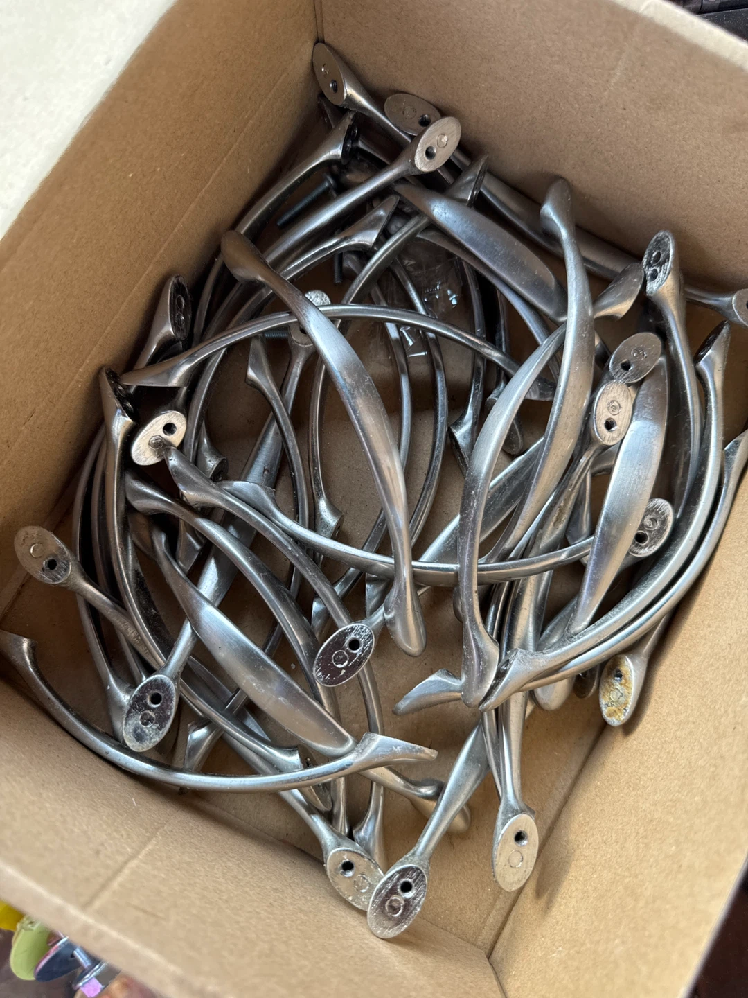 Cabinet Drawer Pulls - Lot of 20+ Brushed Nickel