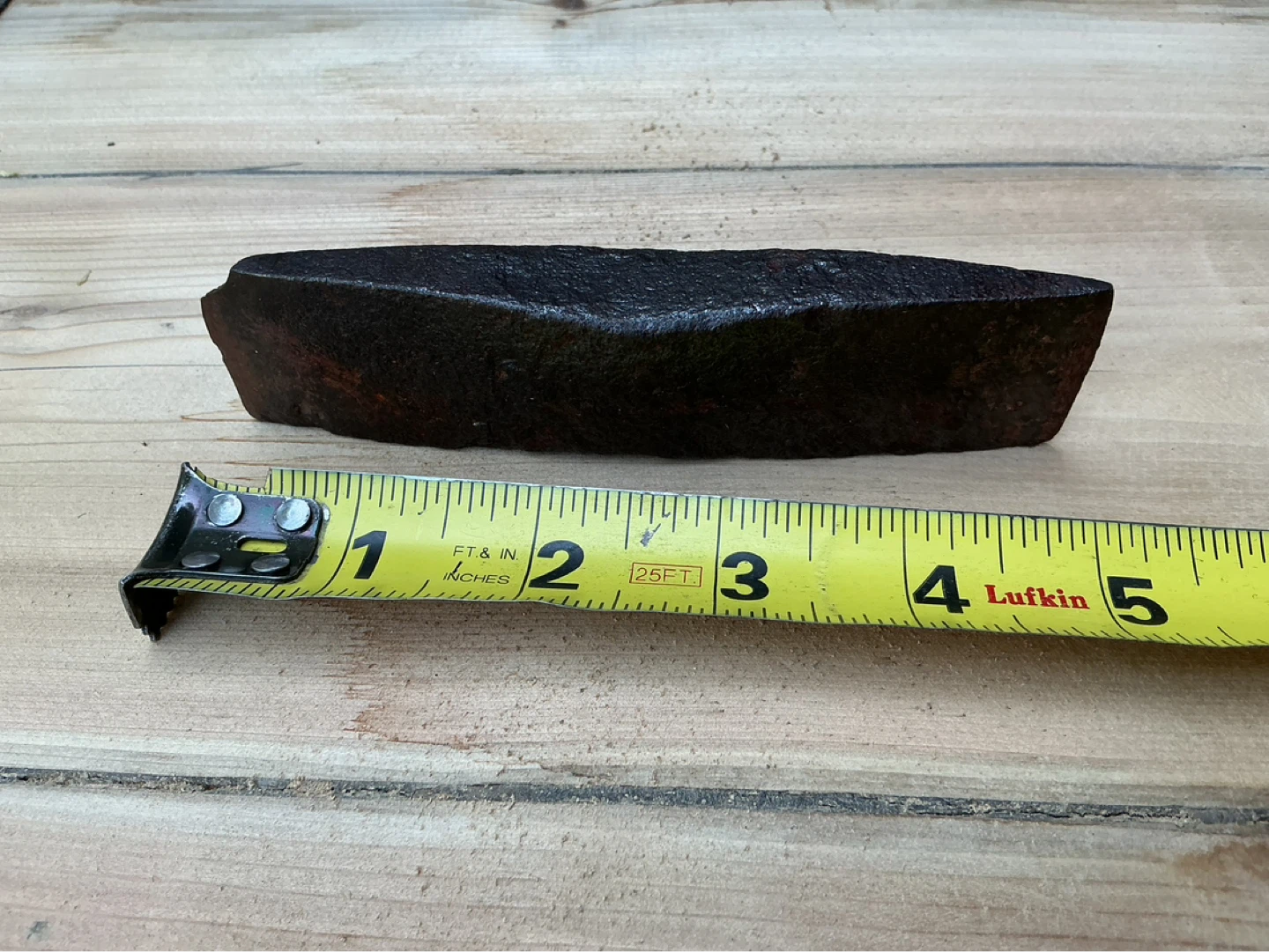 Antique Blacksmith Hand Forged Iron Axe Head !