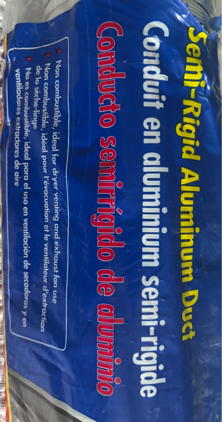 Semi-Rigid Aluminum Duct 4" X 8'