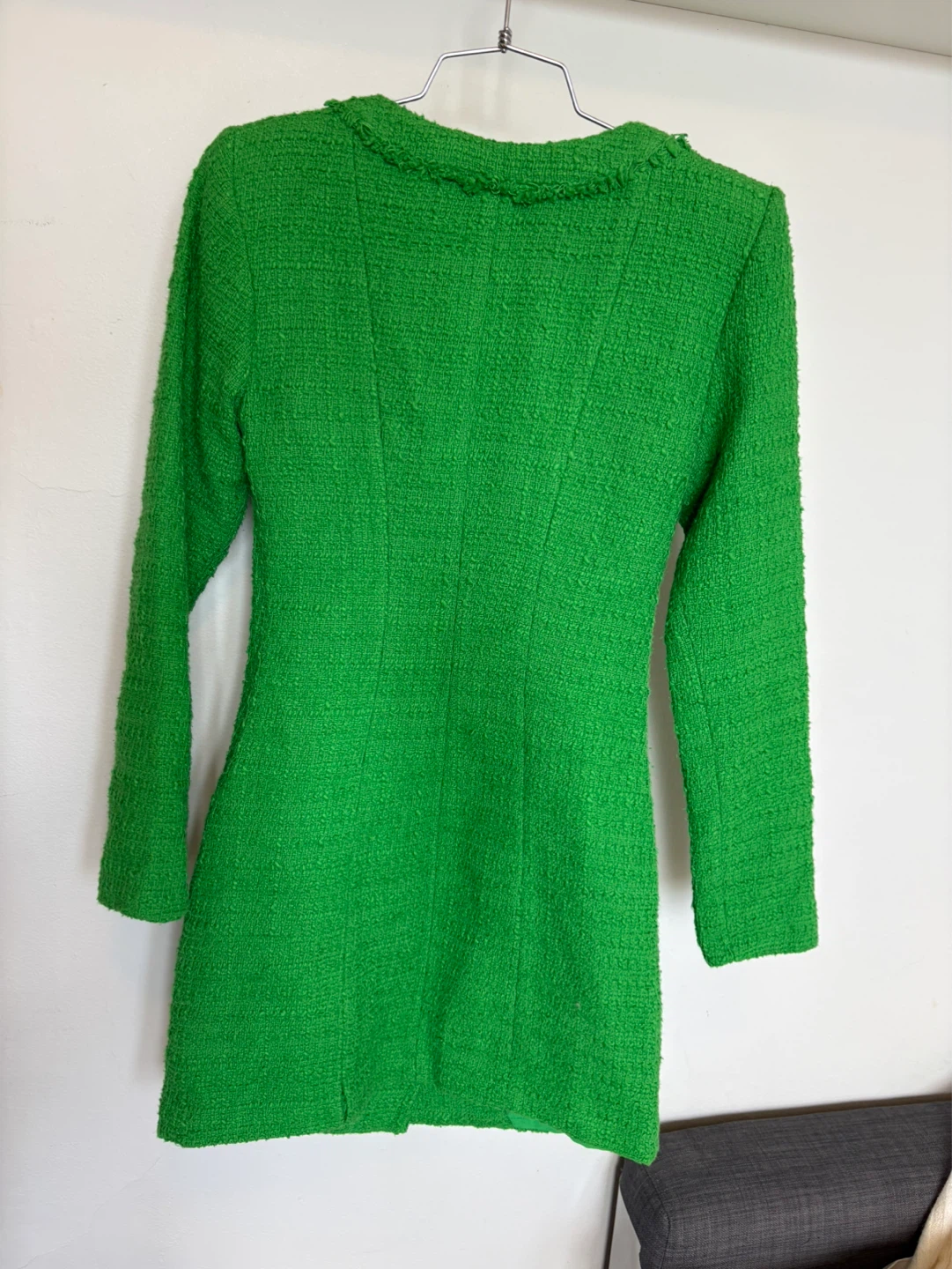 Zara Green Tweed Dress - Size XS - photo 4