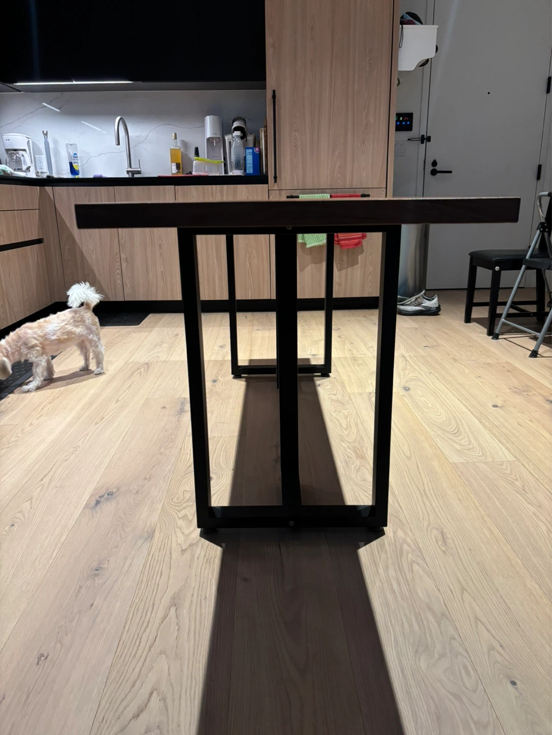 Chevron Wood Top Dining Table - photo 3