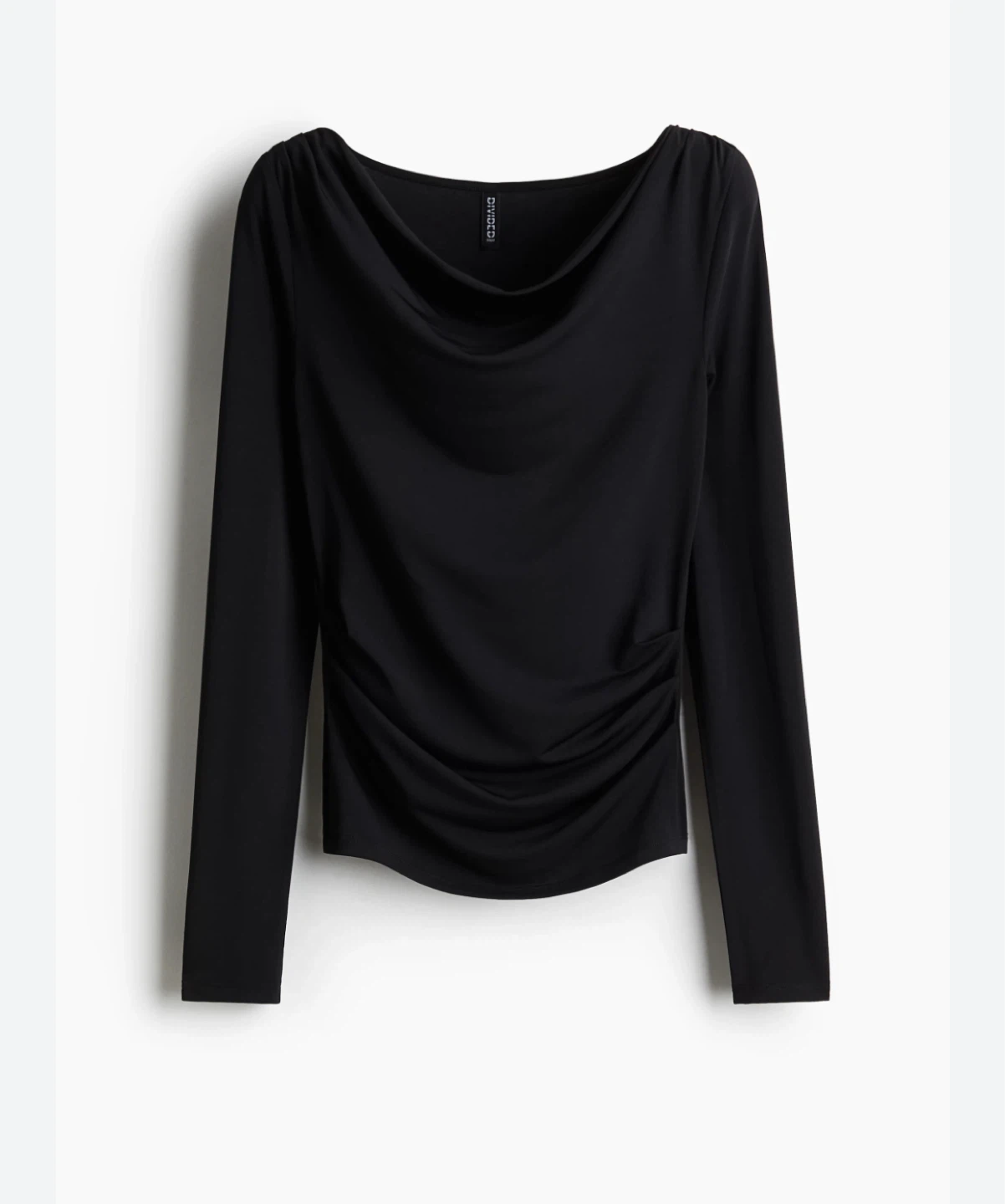 New Banana Republic Black Cowl Neck Long Sleeve Top