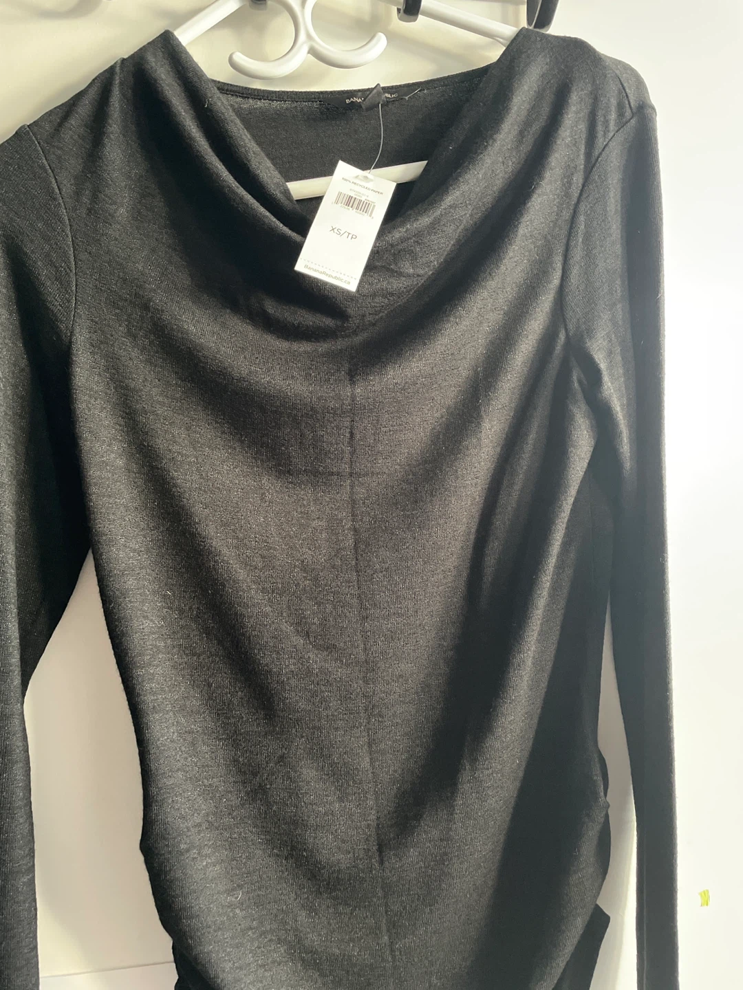 New Banana Republic Black Cowl Neck Long Sleeve Top - photo 2