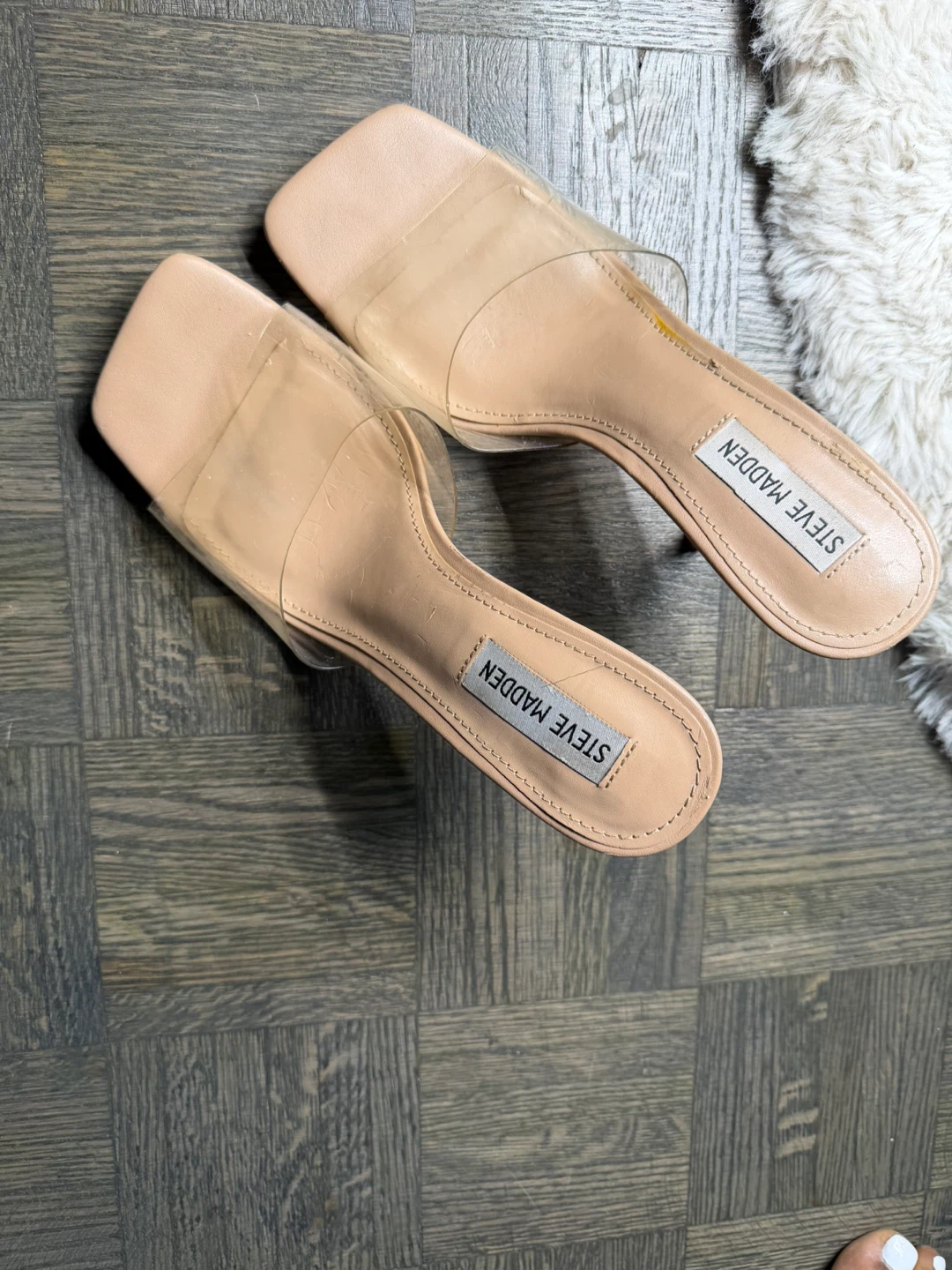 Steve Madden Clear Strap Slide Sandals Size 8 - photo 2