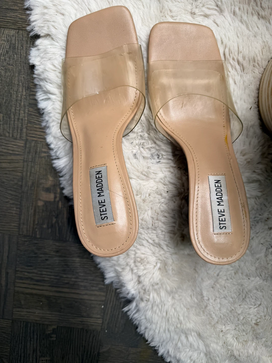 Steve Madden Clear Strap Slide Sandals Size 8 - photo 3