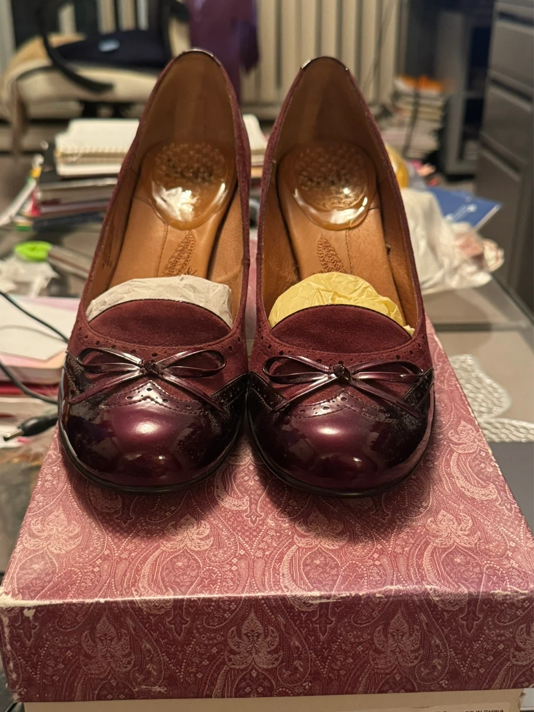 Söfft Burgundy Heels - Size 40 EU or 9 US.