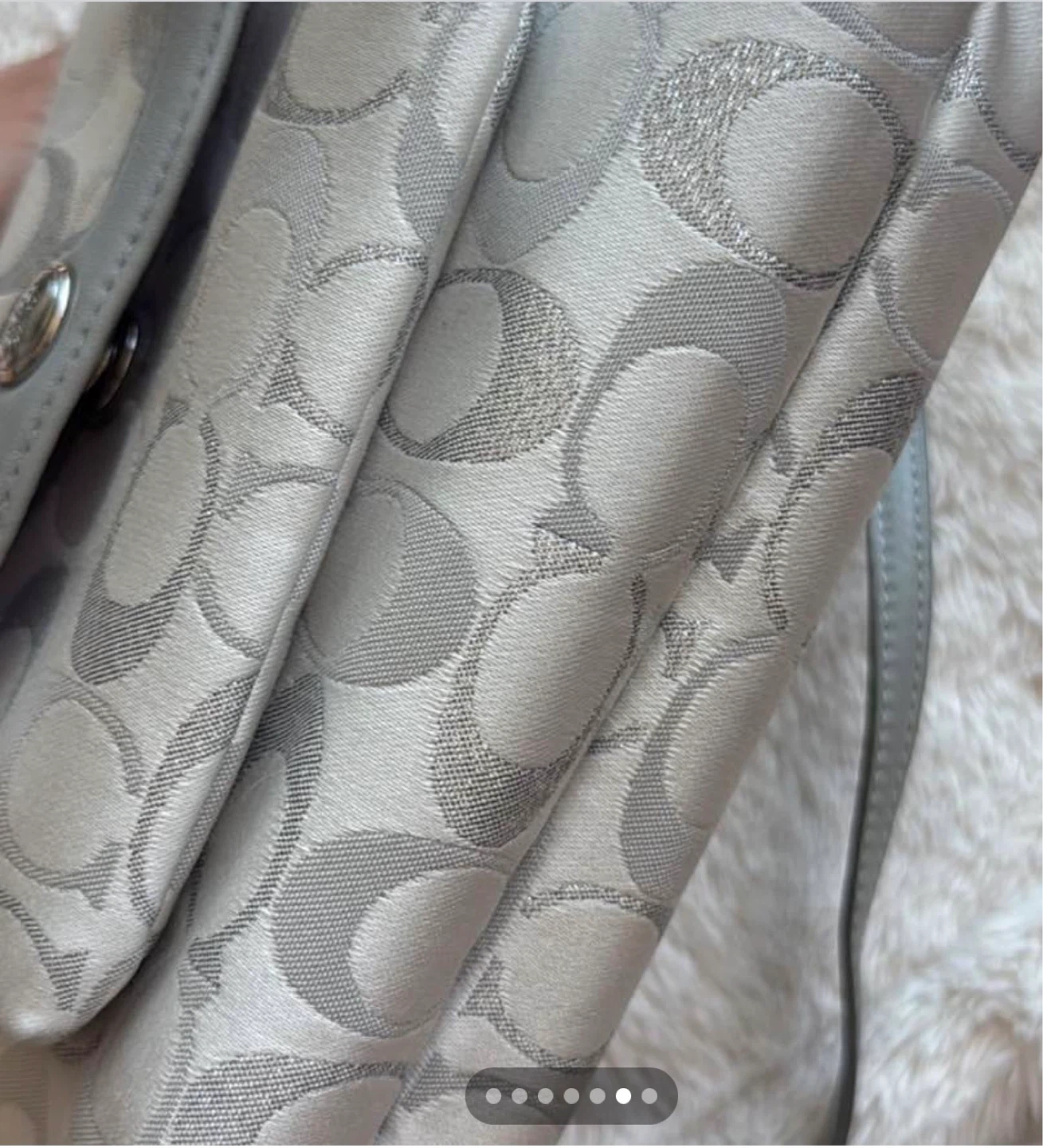Coach Signature C Print Small Crossbody Bag - Silver/White - photo 3
