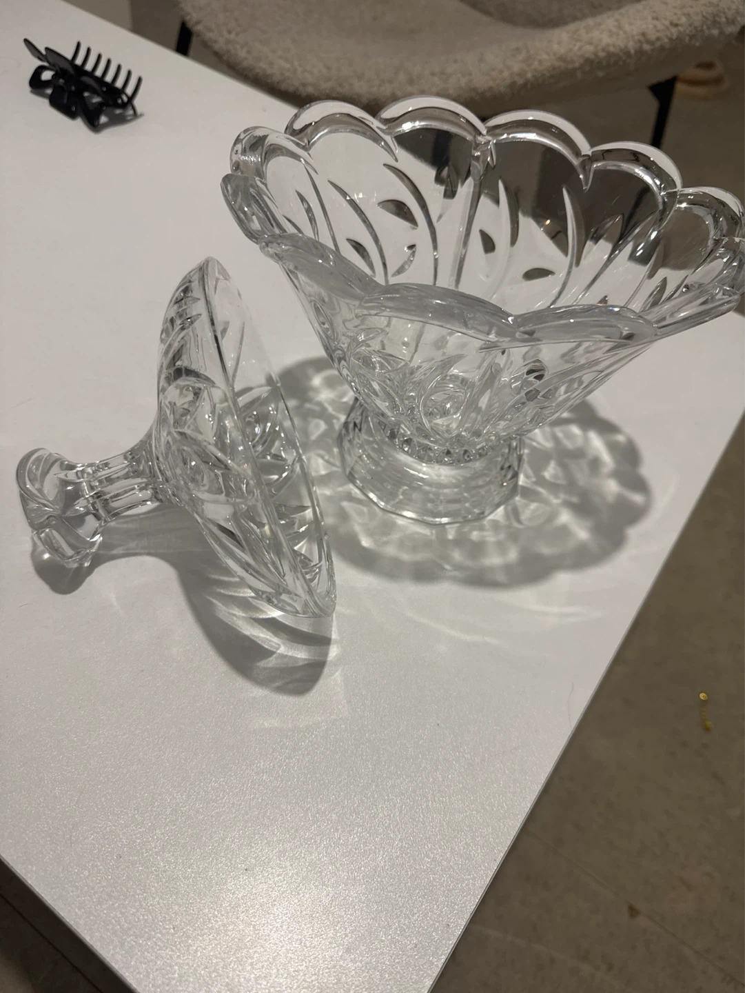 Crystal Footed Candy Dish with Lid - photo 3