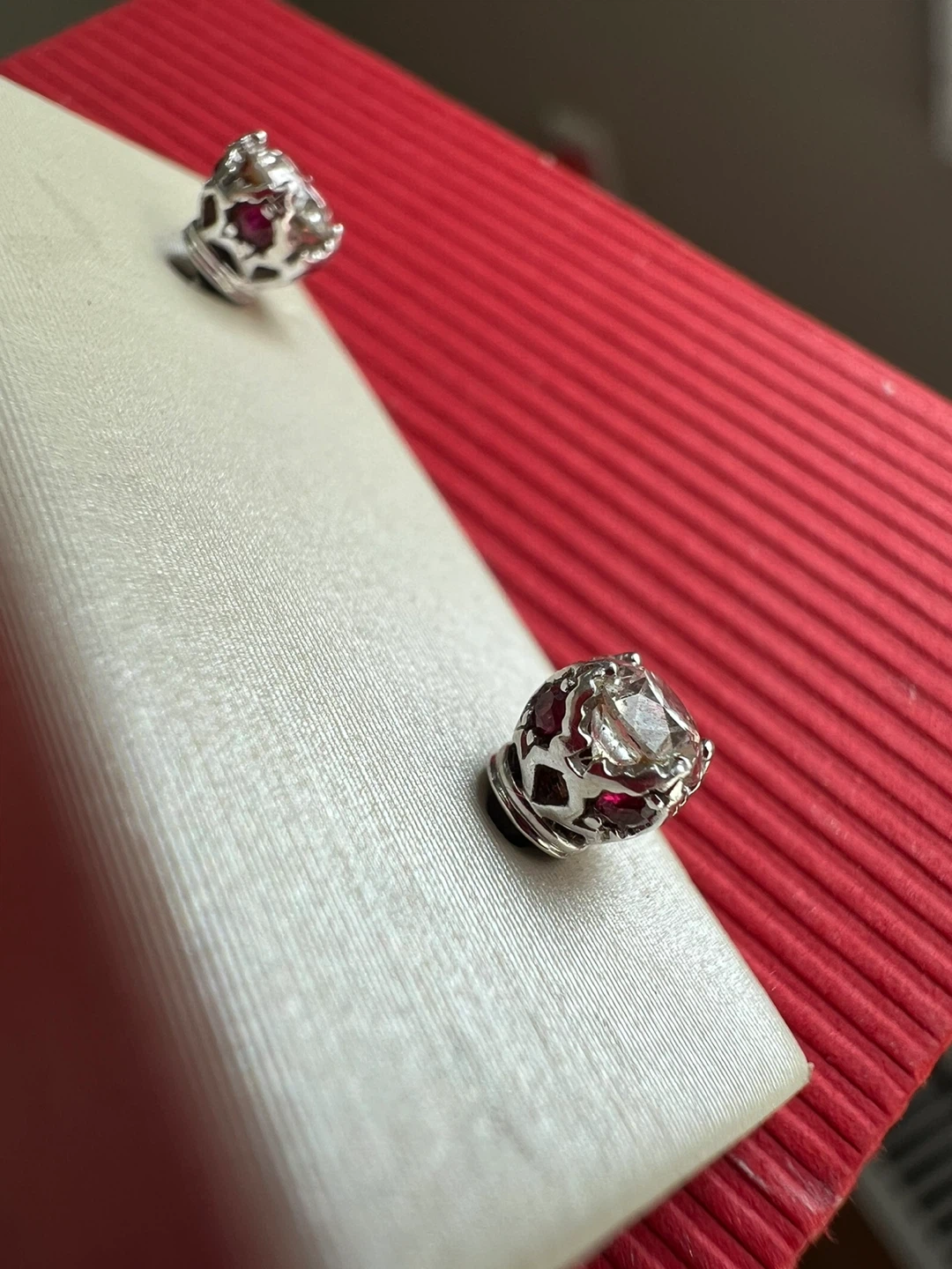 14K Gold Stud Earrings with diamonds - photo 2
