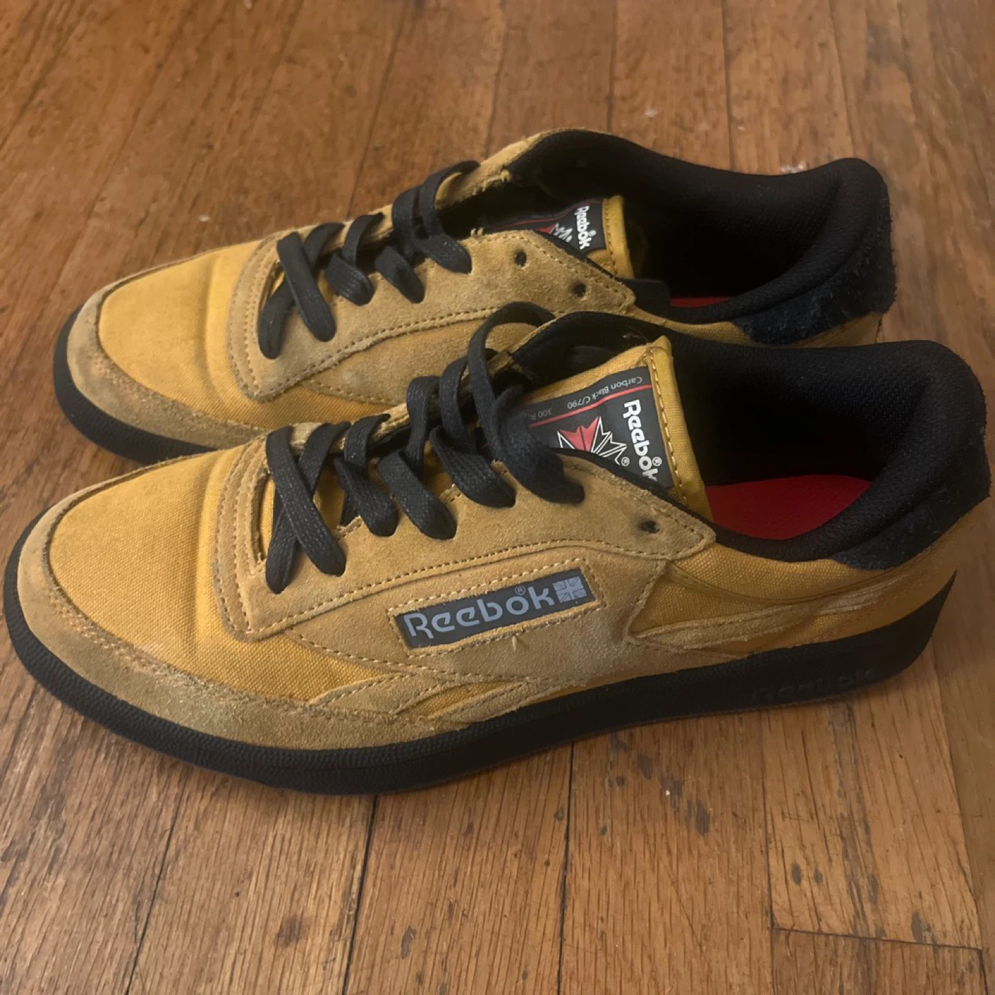 Reebok Yellow Suede Sneakers