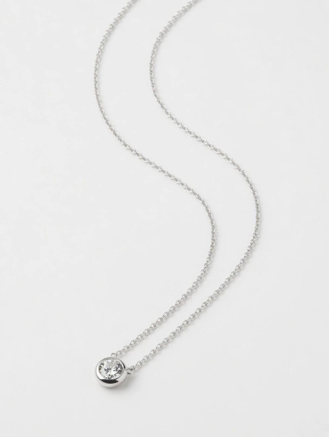 950 Platinum  0.15 carat Lab Diamond Solitaire Necklace - photo 4
