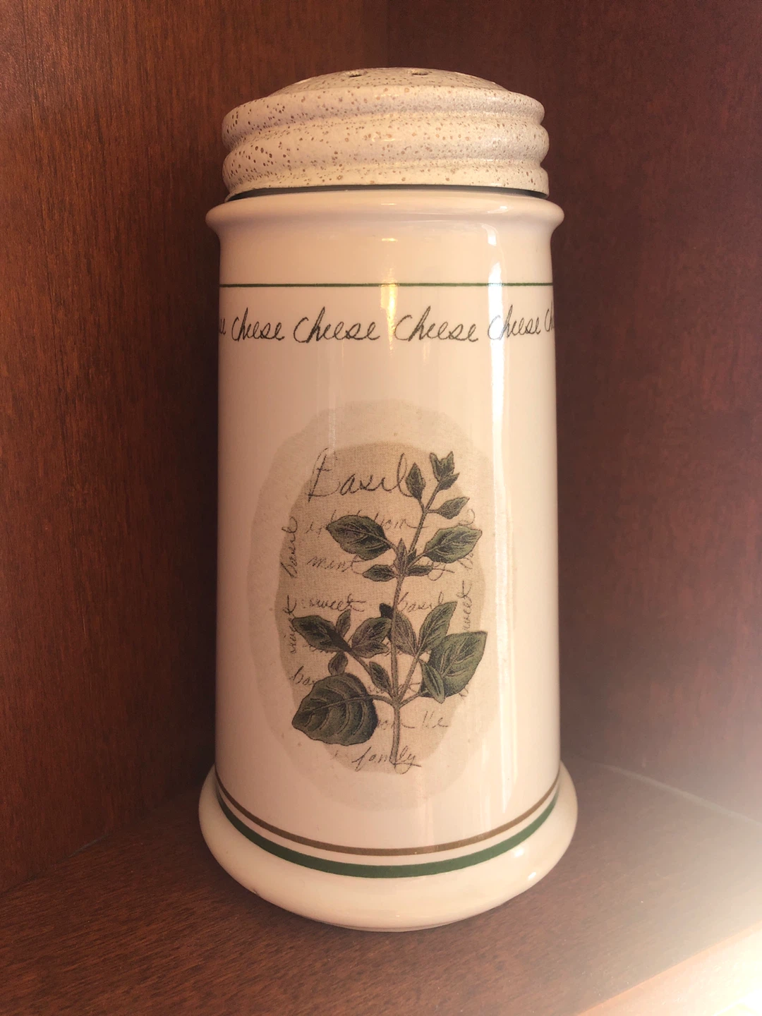 Savory Time Ceramic cheese shaker & 6 pasta bowls