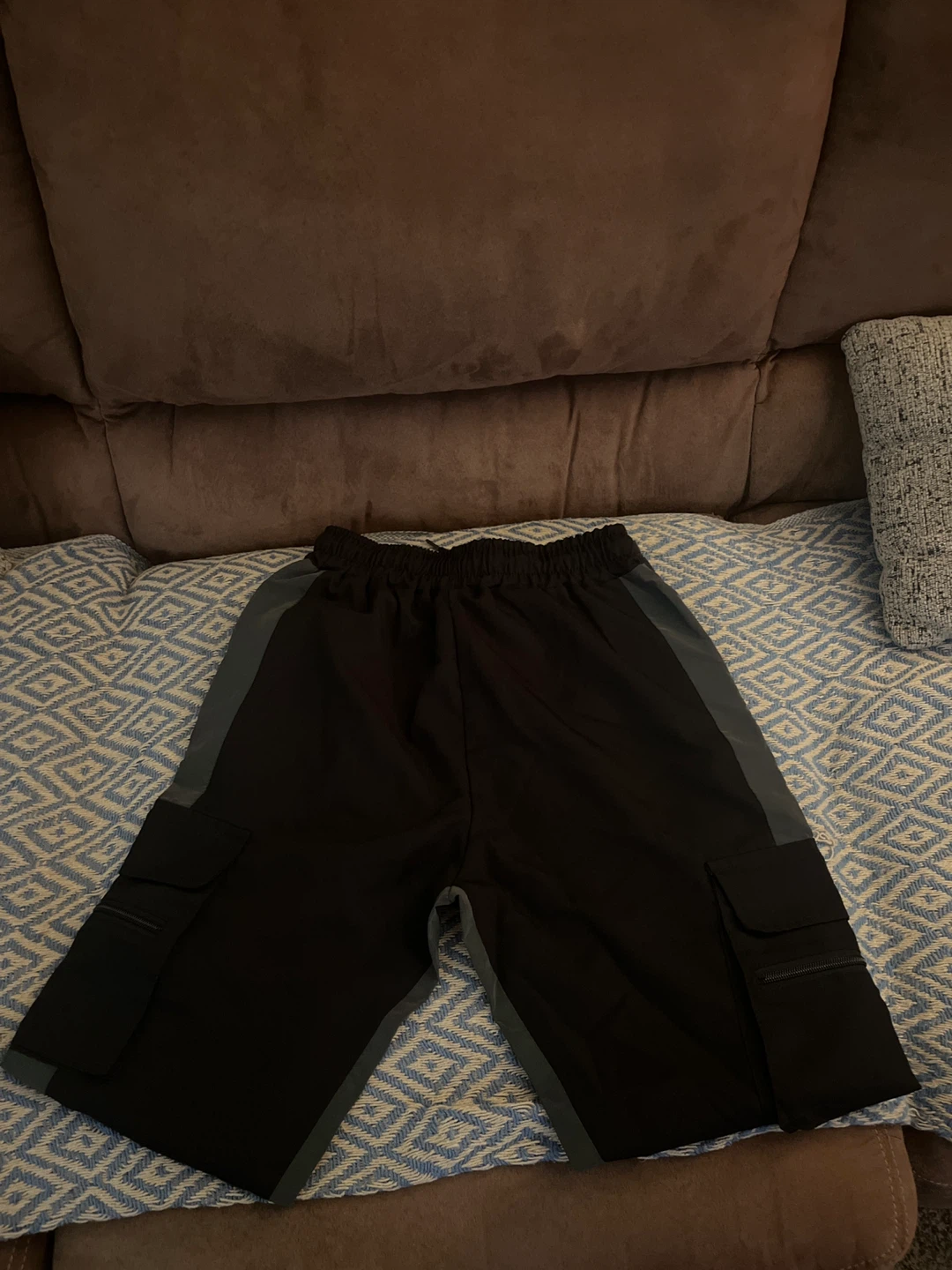 Black Cargo pants with Reflective Strips - photo 3