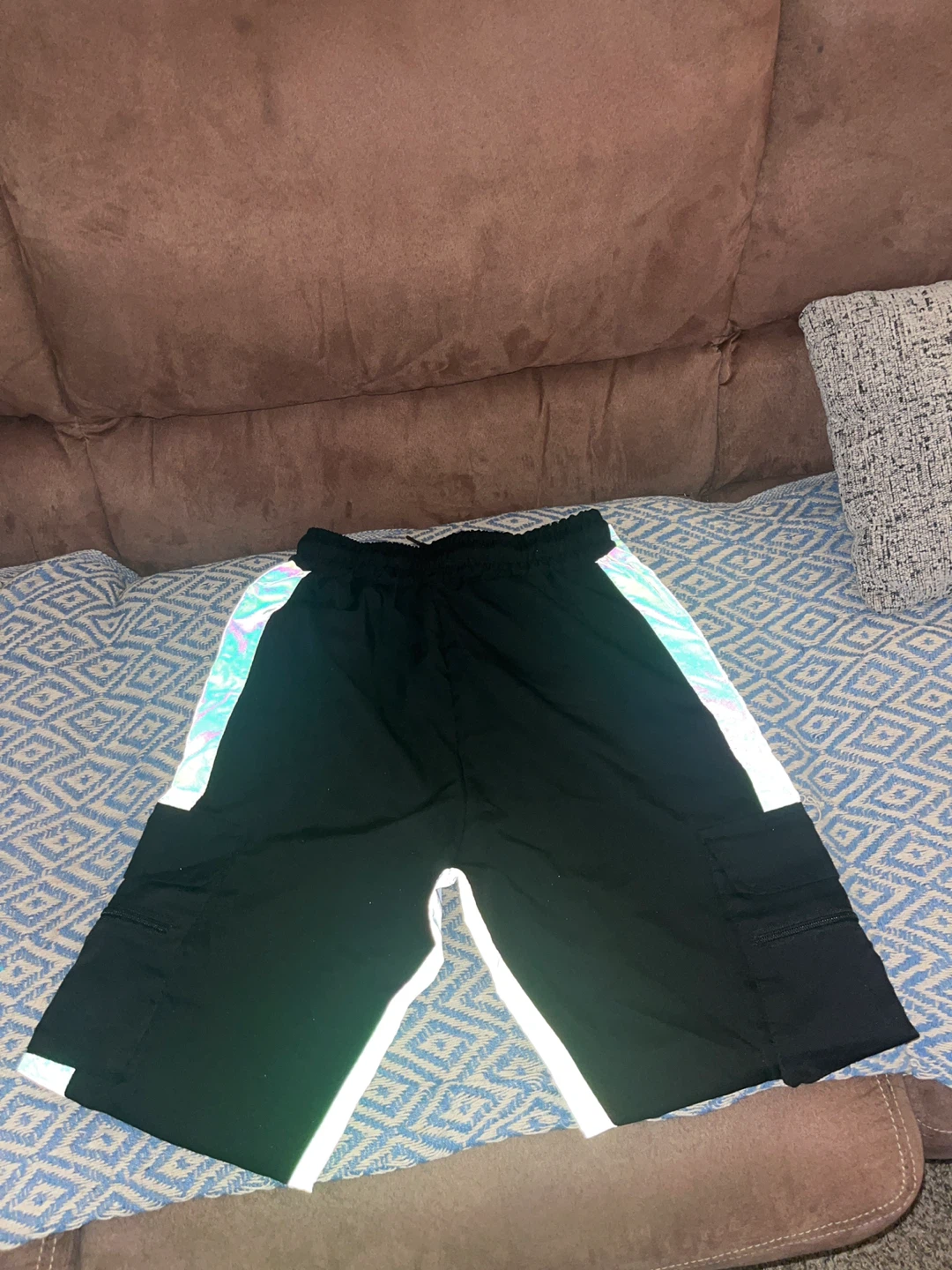 Black Cargo pants with Reflective Strips - photo 4