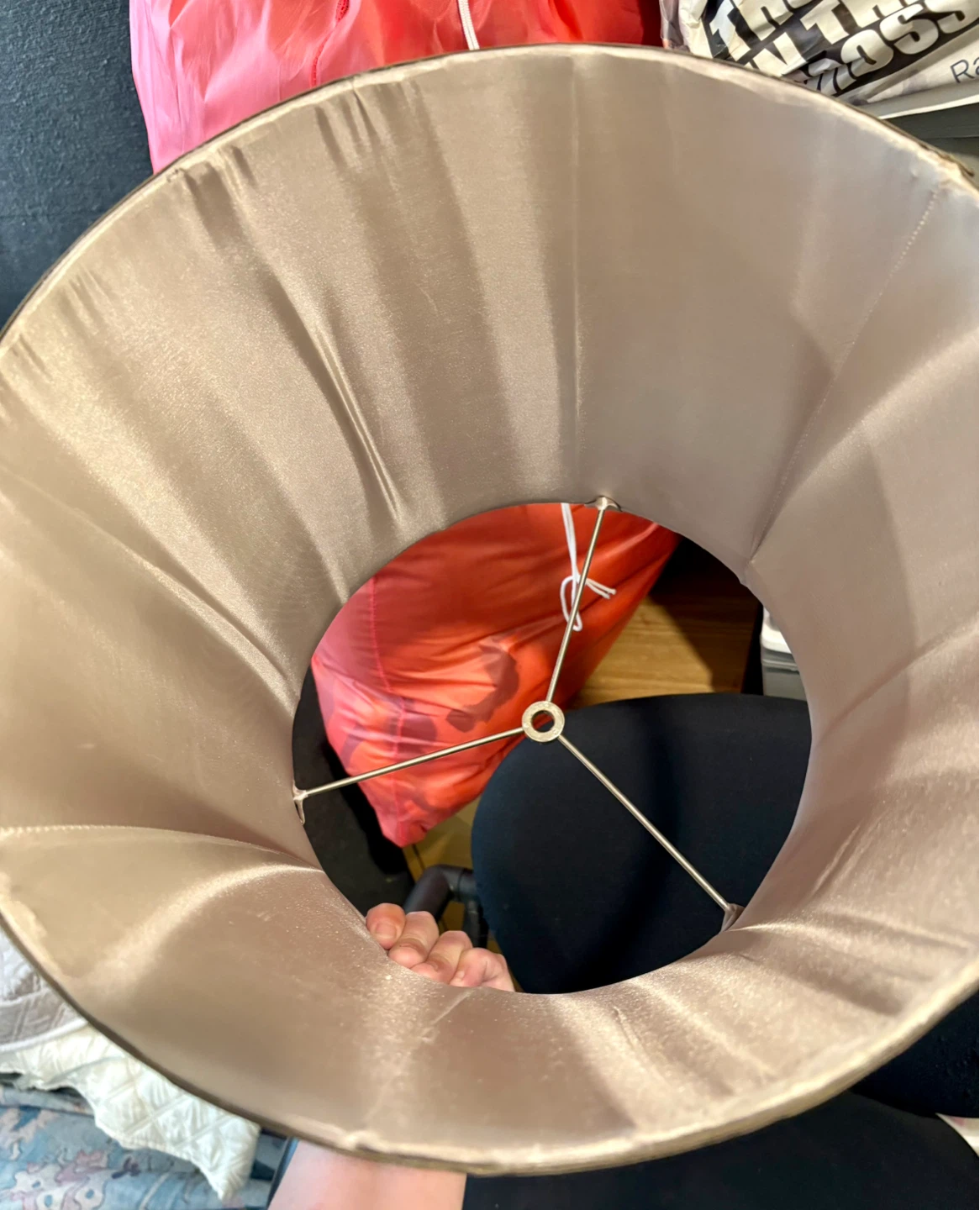 Gold Fabric Lamp Shade - photo 3