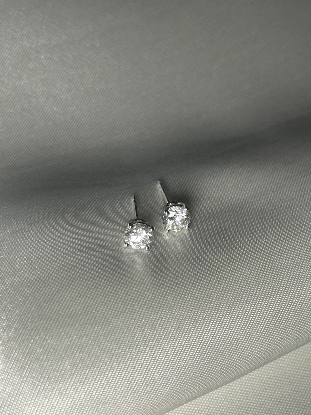 14k Solid Gold Lab Diamond Solitaire Earrings 0.5 ct each - photo 4