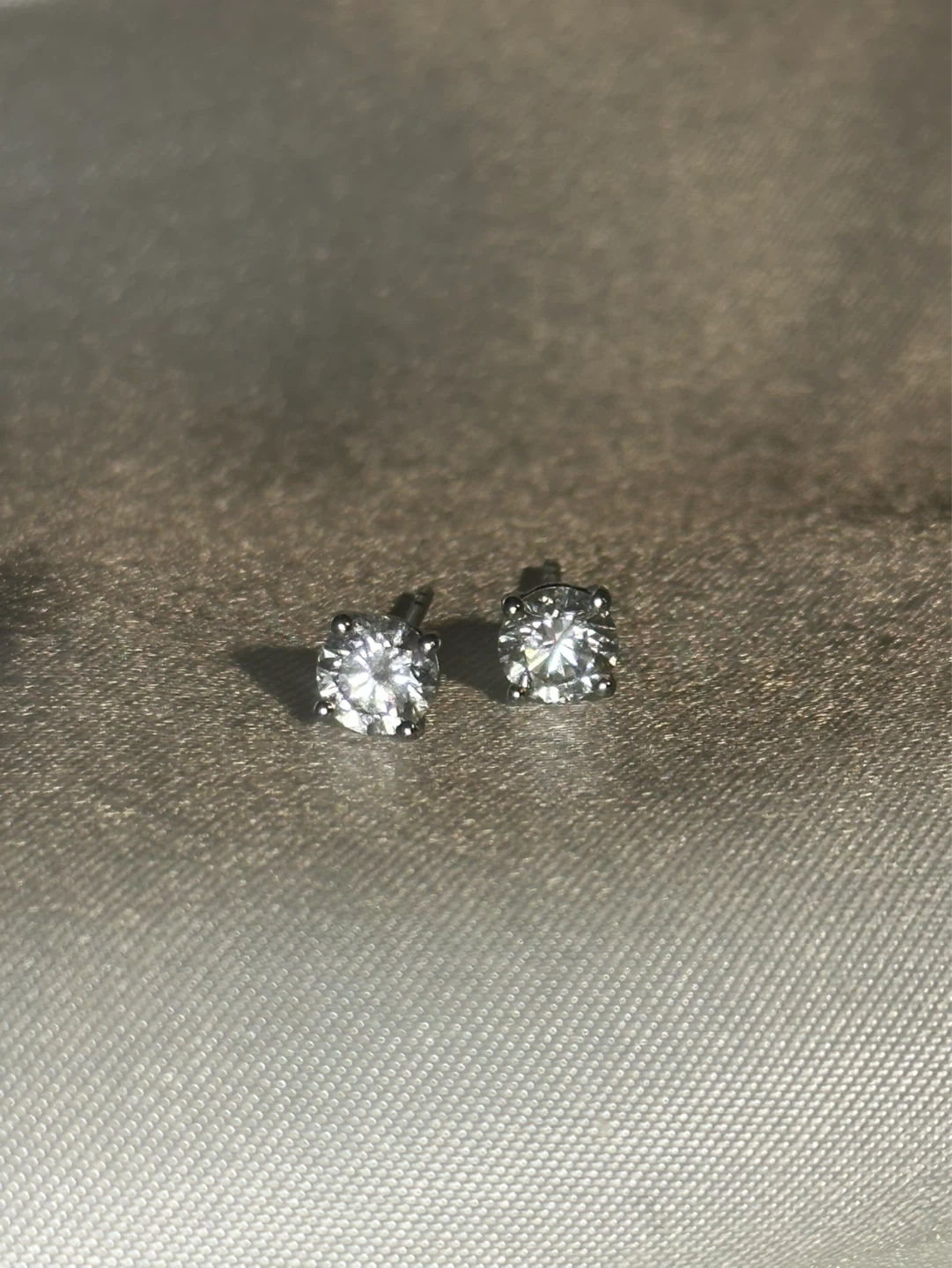 14k Solid Gold Lab Diamond Solitaire Earrings 0.5 ct each - photo 2