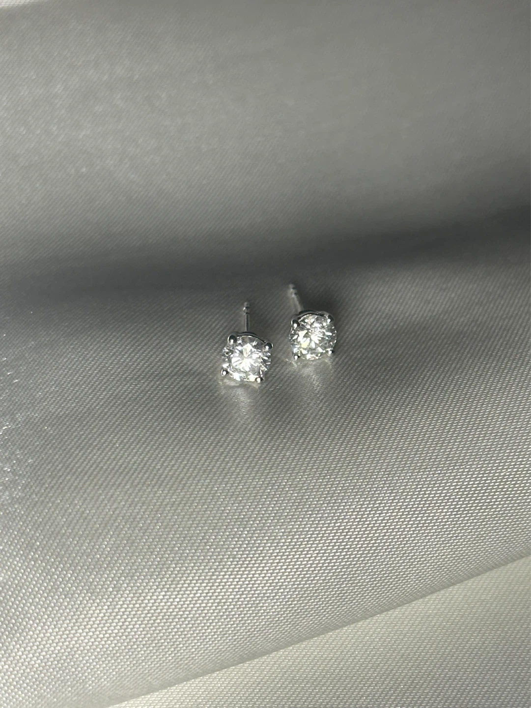 14k Solid Gold Lab Diamond Solitaire Earrings 0.5 ct each - photo 5