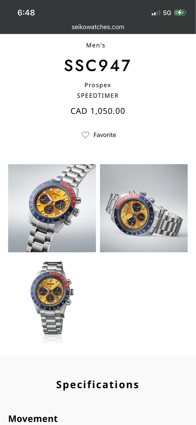 Seiko SSC947 Prospex Speedtimer Chronograph - photo 3