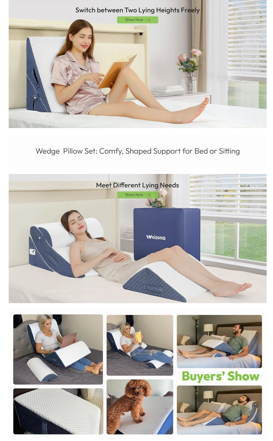 Welzona 4pcs Orthopedic Wedge Pillow Set - photo 2