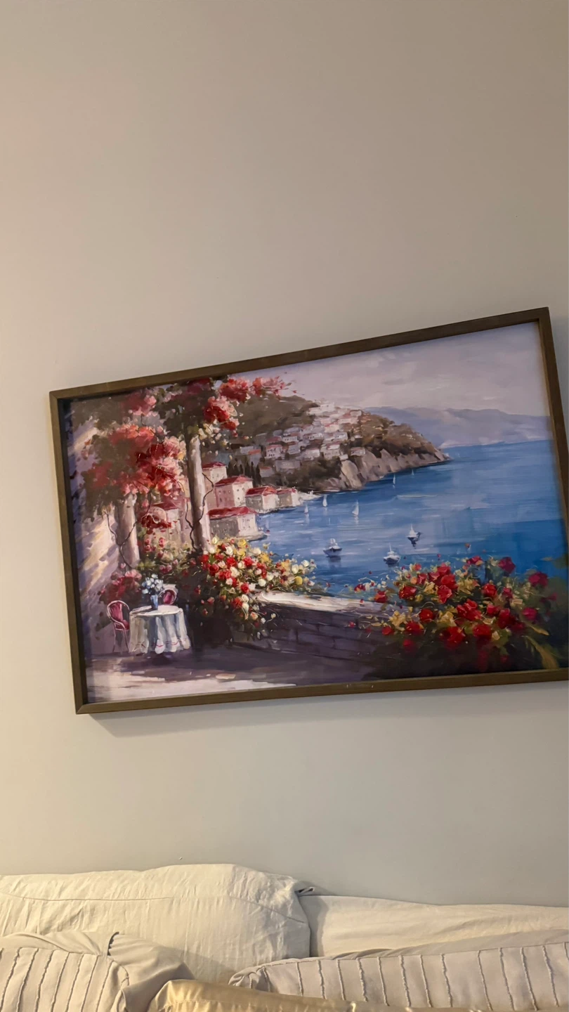 Framed Landscape Oil Painting