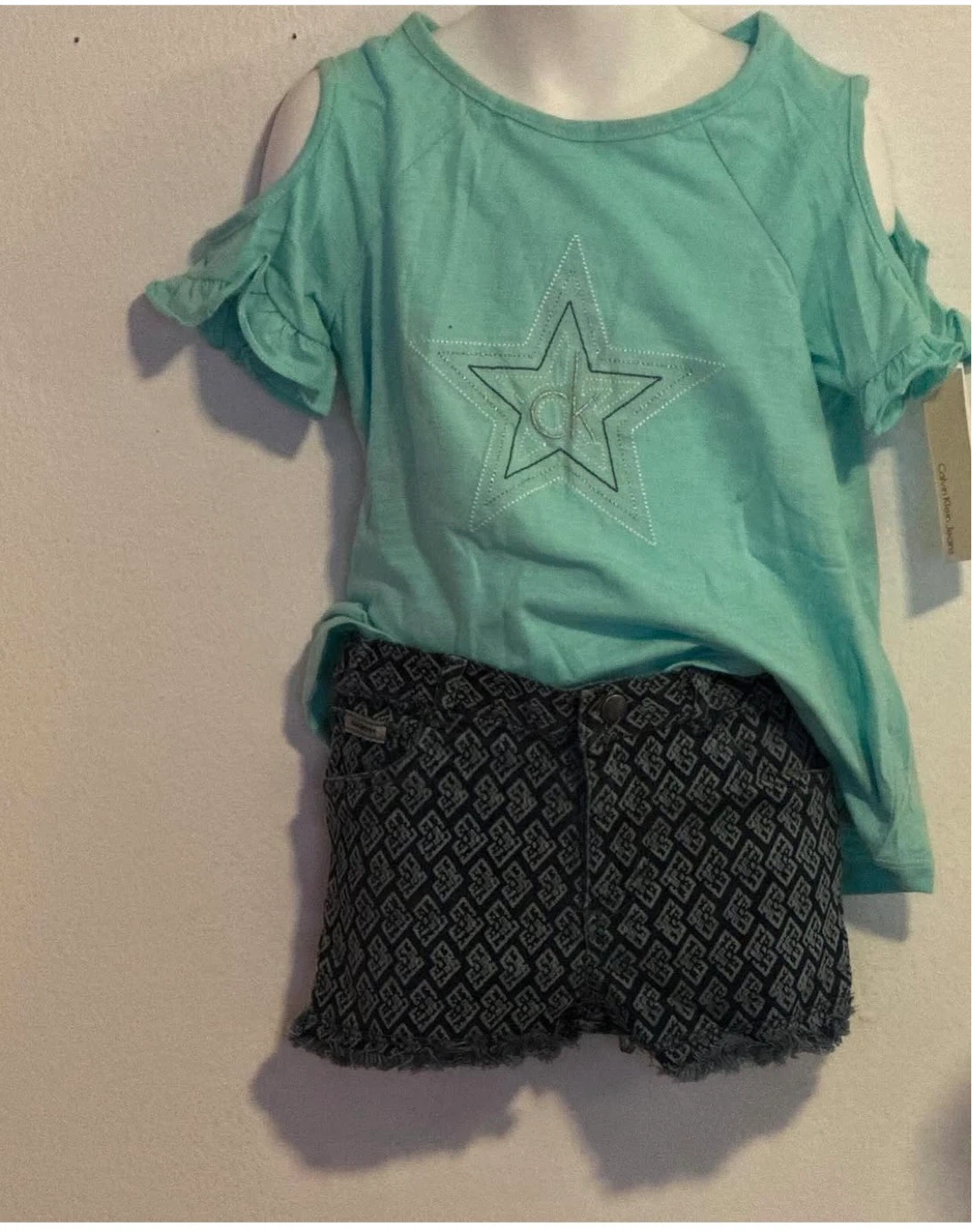 GIRLS 2PC SHORTS SUITE (SIZES:24 MONTHS, 3T,4T,6X)