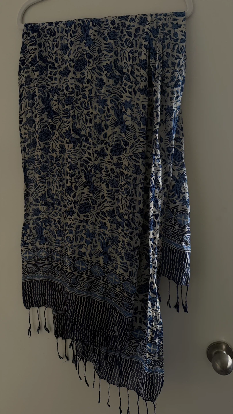 Silk Floral Print Scarf - 3 Colours from Indonesia - photo 3
