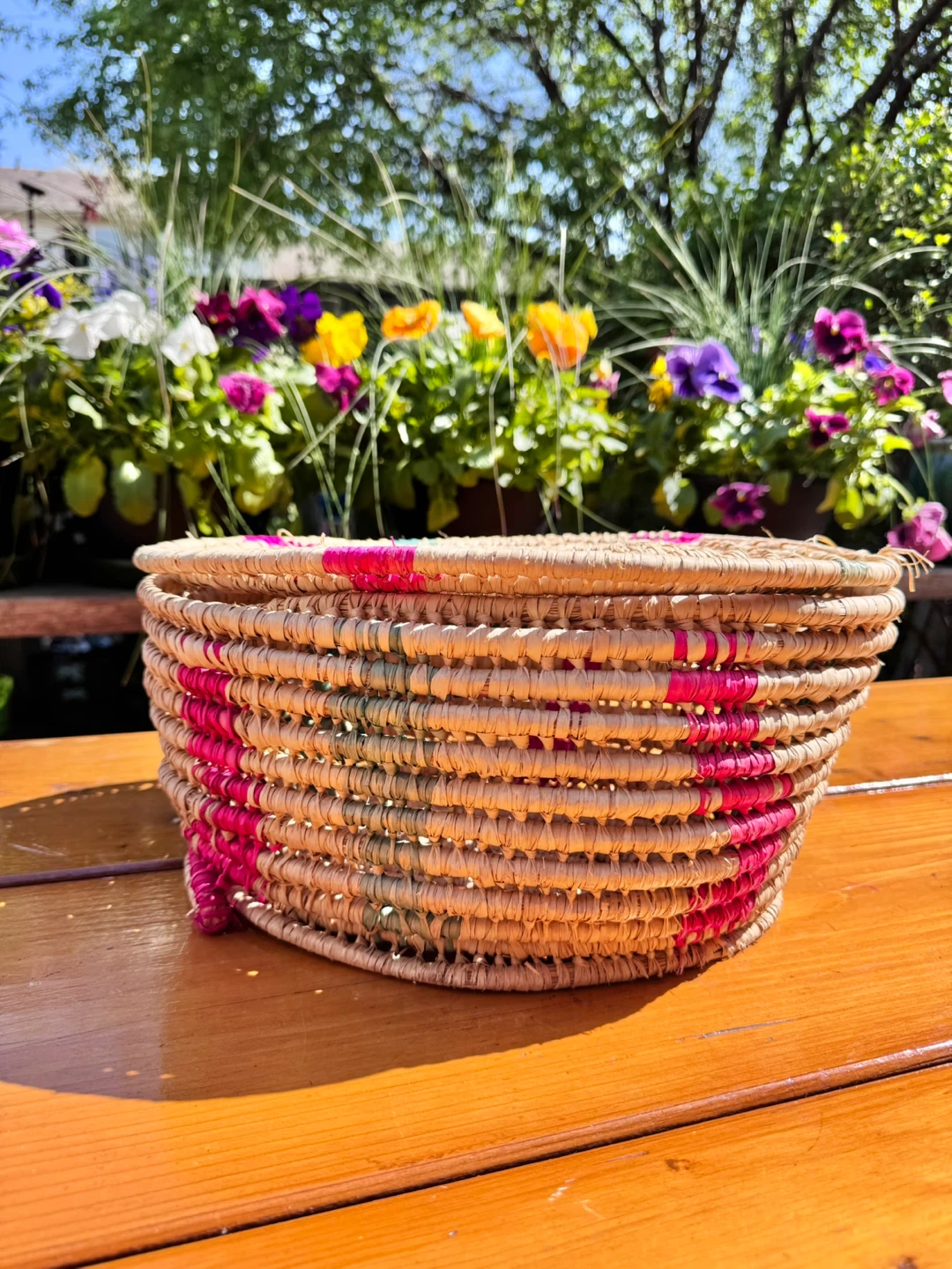 Woven Straw Basket with Lid - photo 3