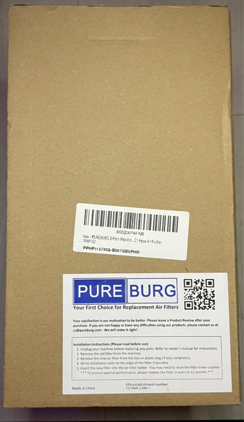 PUREBURG True HEPA Filter 2-Pack TOPPIN C1 (TPAP002)New in Box 🌿 - photo 3