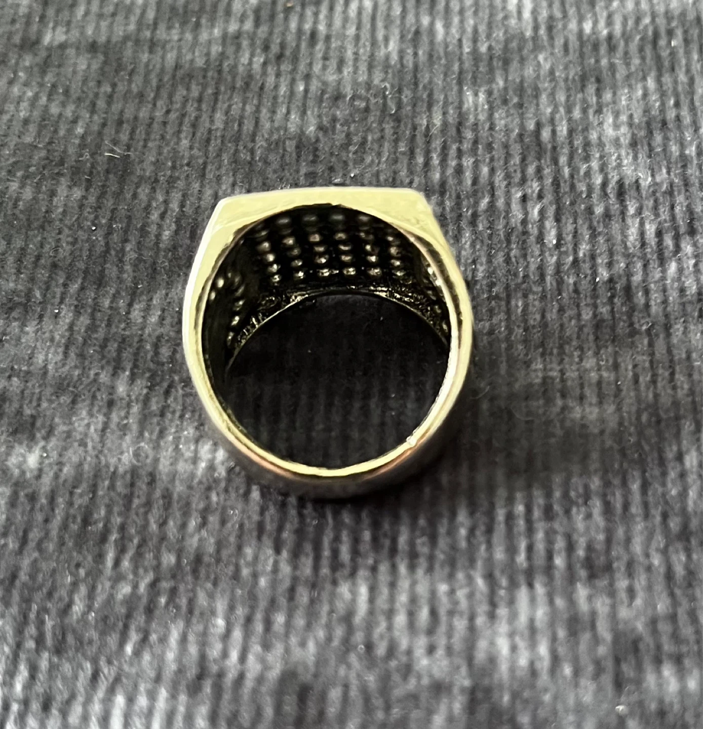 Men's  Ring with Black Stones - photo 3