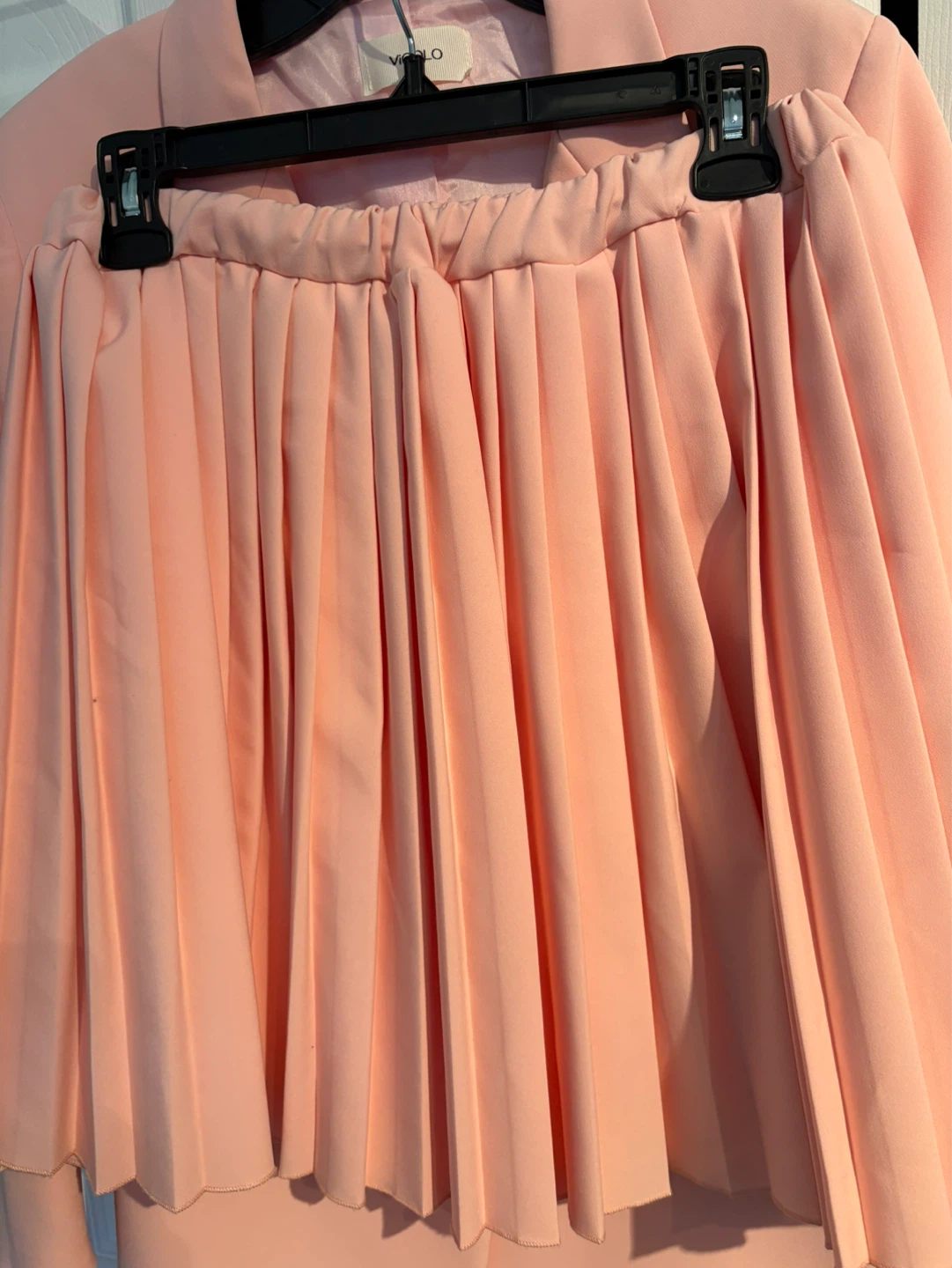 VICOLO Peach Blazer and Pleated Skirt Set - photo 2
