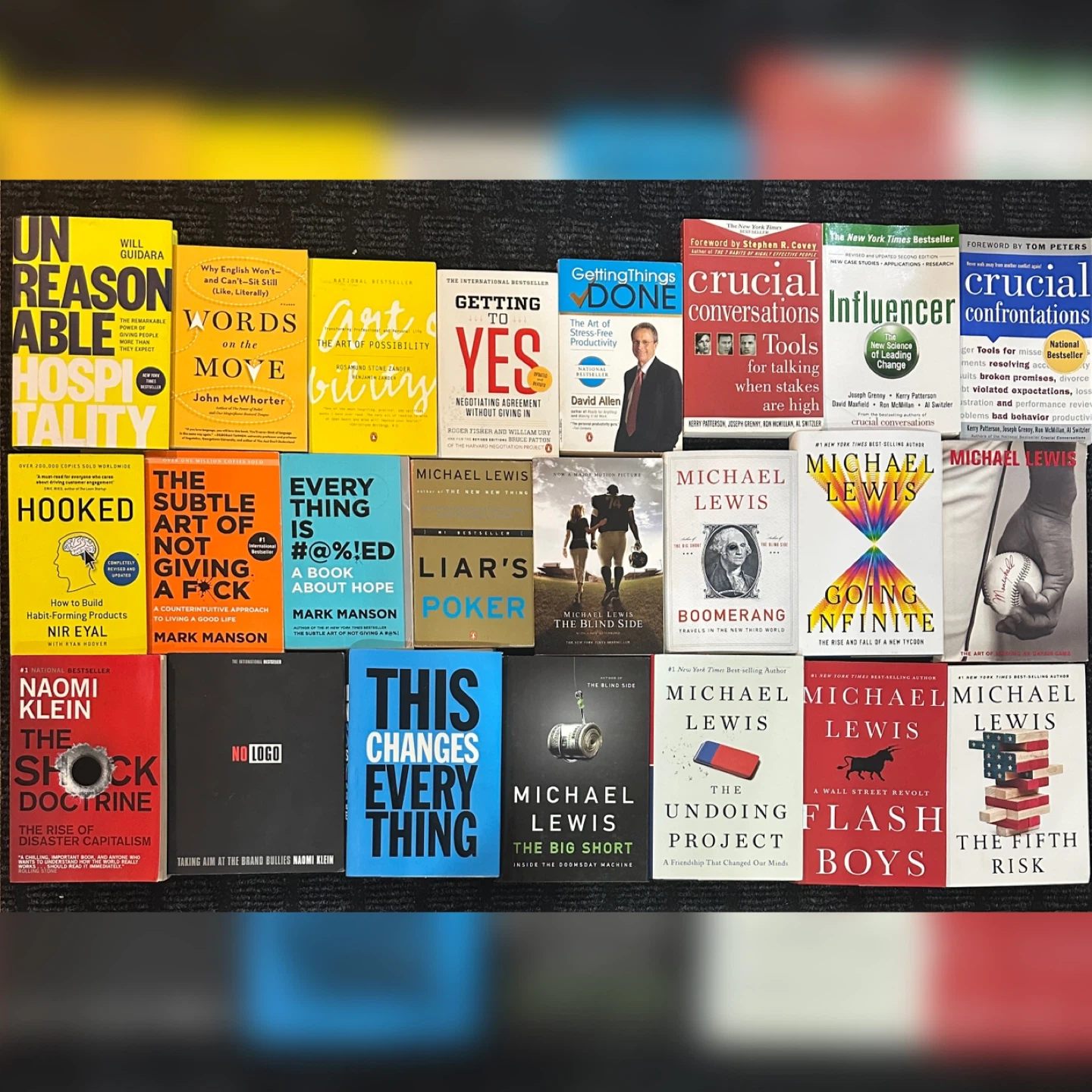 Michael Lewis Books, The subtle art not giving a fck and more…