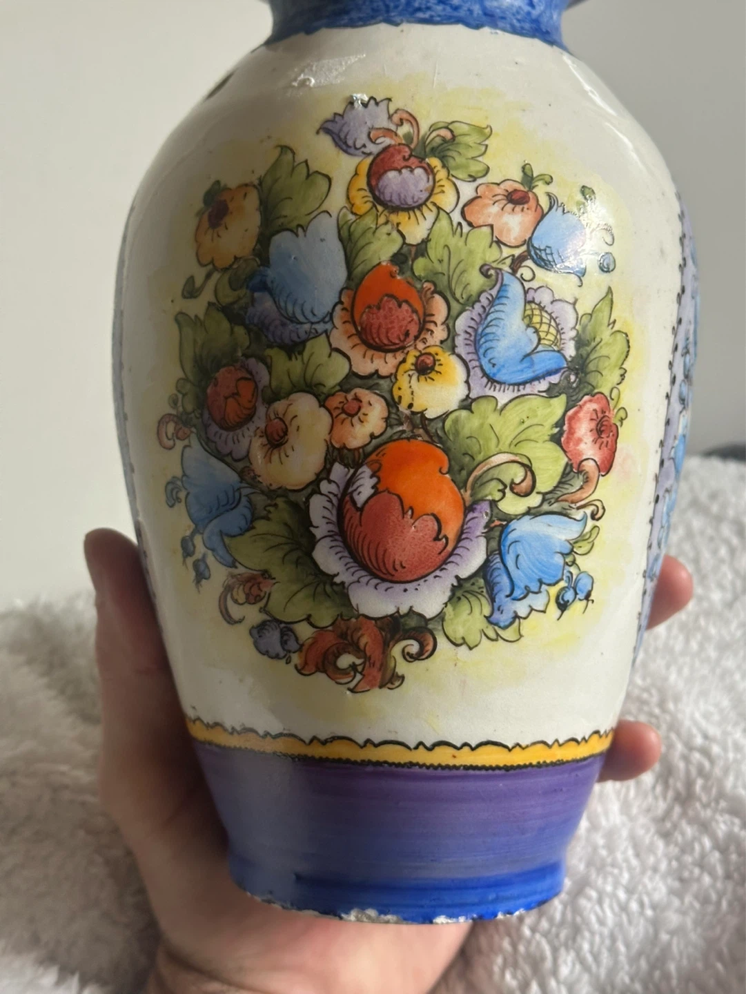 hand painted Valašsko ceramic  vase - photo 4