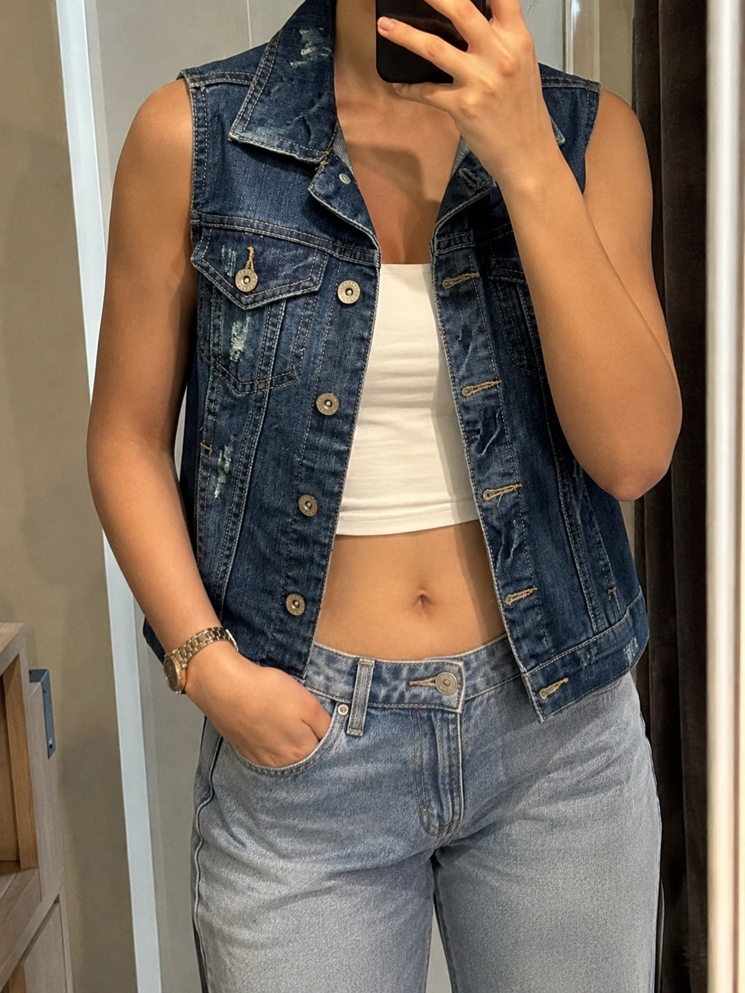 Blue Denim Vest