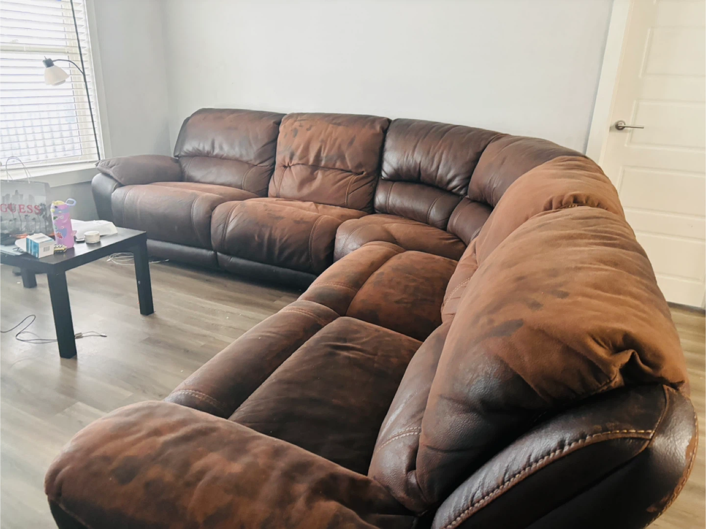 Brown  Leather Sectional 6 seater sofa for sale - photo 4