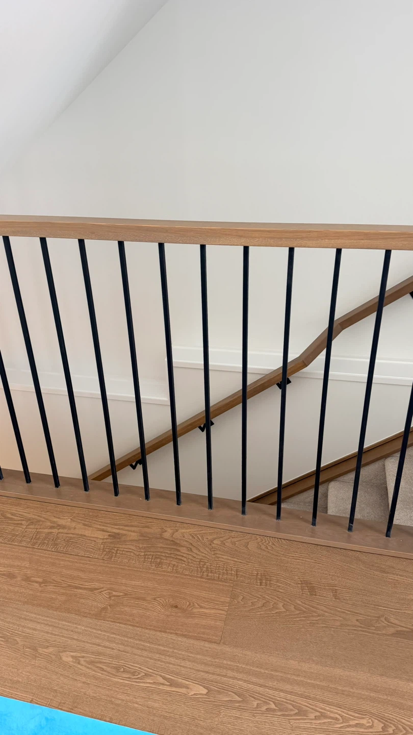 Modern Stair Railing with Wood and Black Spindles - photo 2