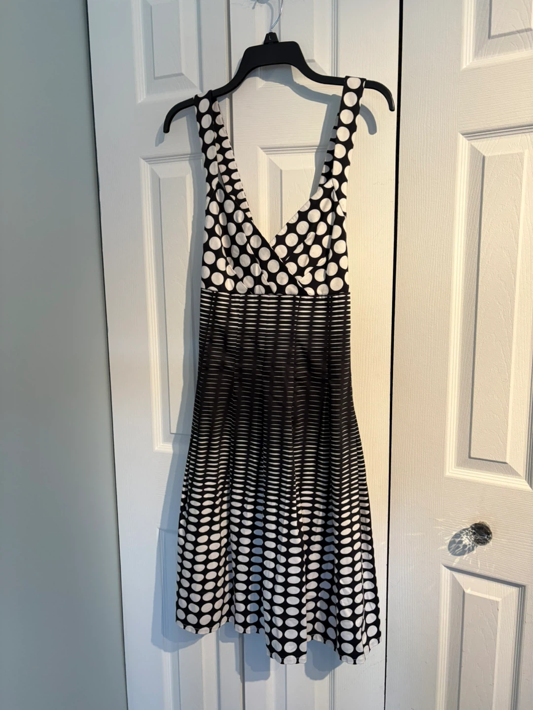 Black and White Polka Dot Halter Dress