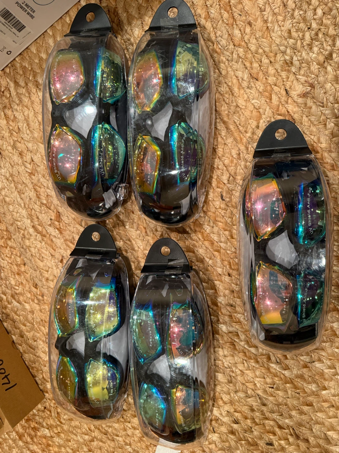 UV Shield Anti-Fog Swim Goggles - Set of 5