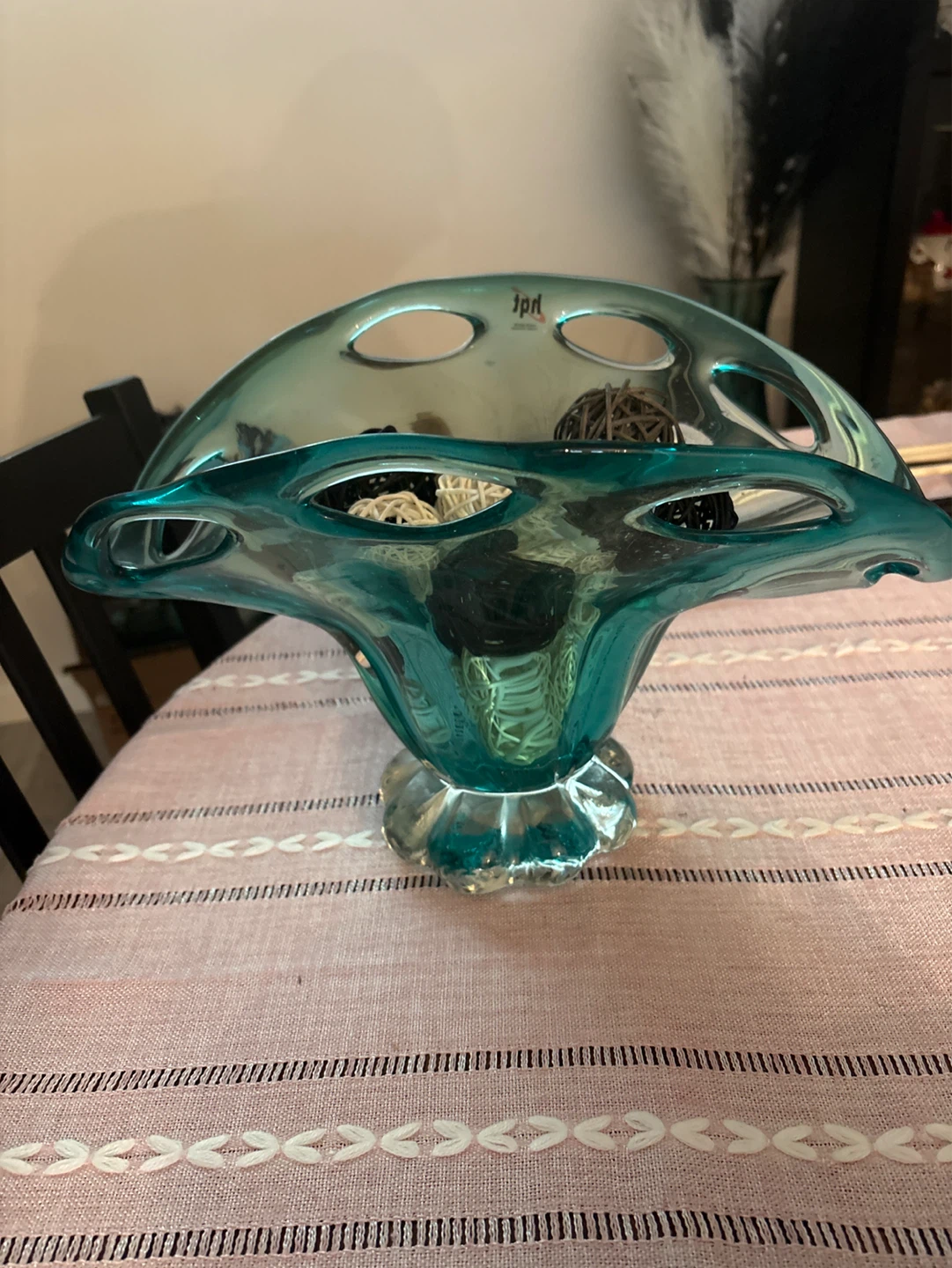 HQT Hand Made Glass Decorative Bowl