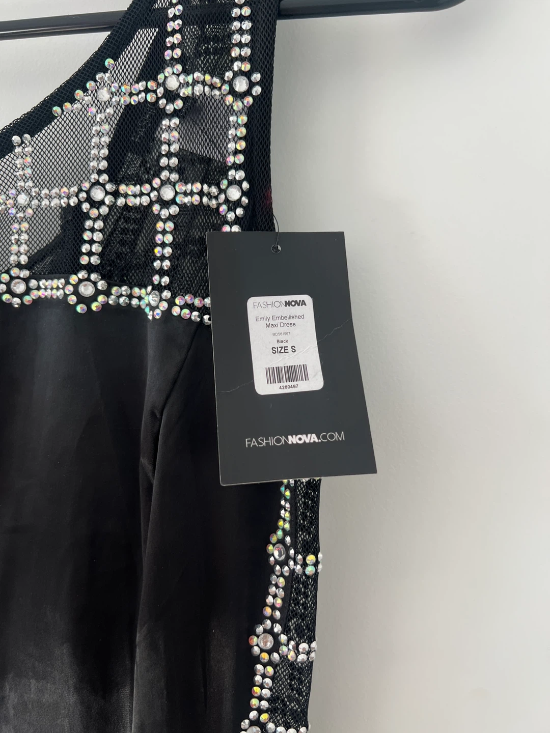 Fashion Nova "Emily Embellished Maxi Dress" Black Size S - photo 3