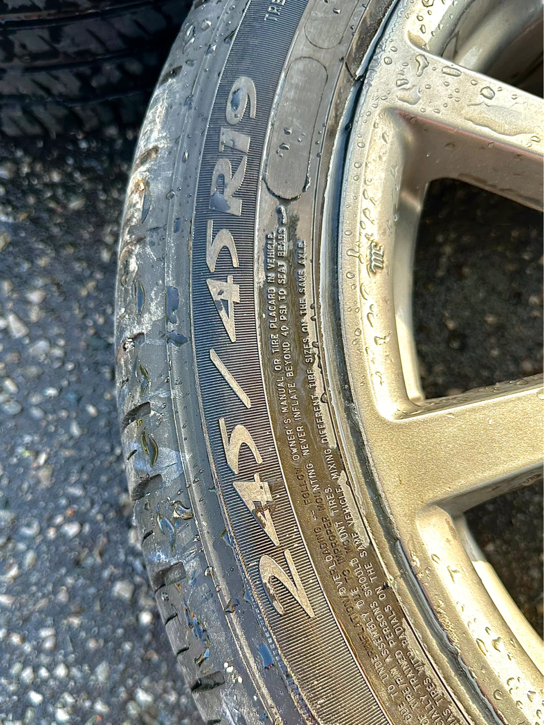 Honda Alloy Wheels with Michelin Tires - 245/45R19 - photo 2