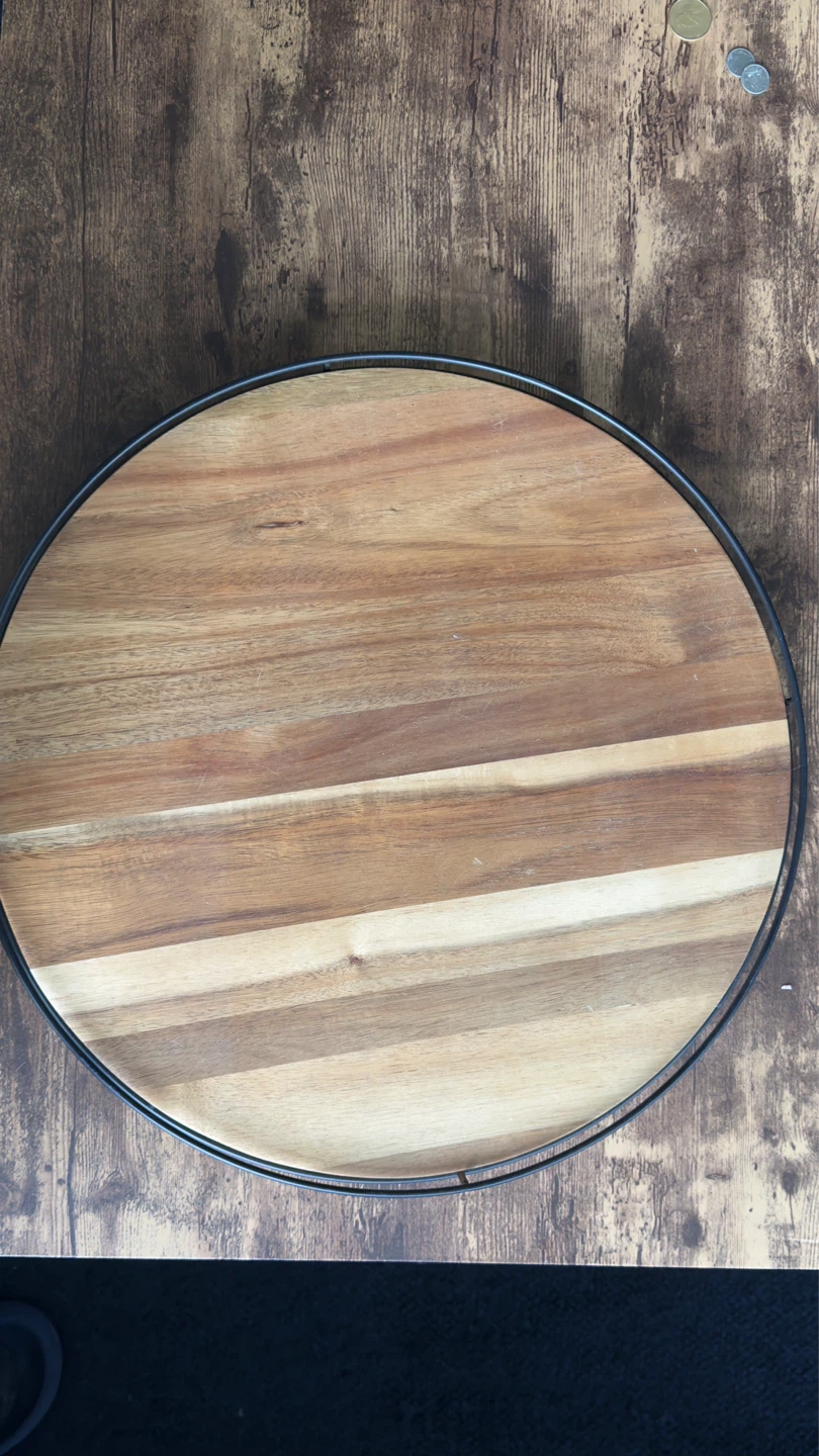 Round Wood Serving Tray